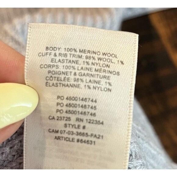 Aritzia Wilfred Free Unwind Wool Cardigan Small Open Front Chunky Cozy 248 - Picture 7 of 7